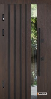 Входная дверь Avenue 537 Abwehr Lampre венге (N) / белый Vinorit