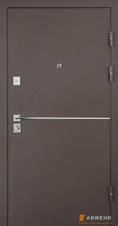 Входная дверь Solid 76 Abwehr металл покраска RAL 8019T / венге Vinorit