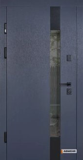 Входная дверь Tower 527 Abwehr Lampre антрацит / олово супермат
