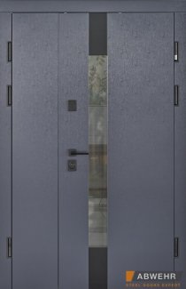 Входная дверь Tower 527 1200 мм Abwehr Lampre антрацит / олово супермат