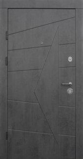 Вхідні двері Преміум Акцент Qdoors бетон темний / бетон сірий