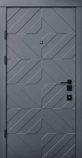 Вхідні двері Авангард Тіффані Qdoors гріфель структура софт / біла шагрень