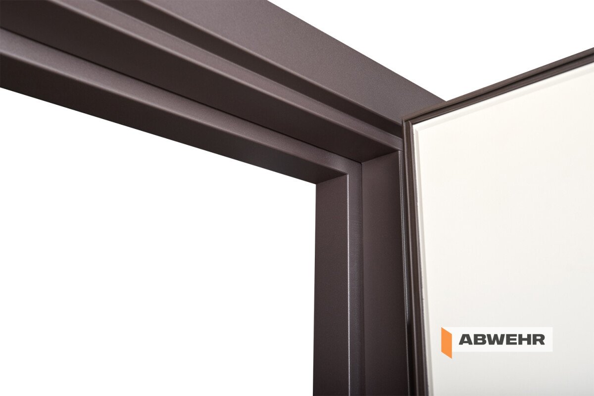 Вхідні двері Nordi Glass 506 Abwehr метал фарбування RAL 8019T / слонова кістка супермат