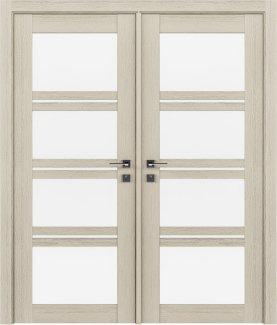 Двери двустворчатые Modern Quadro Родос каштан беж