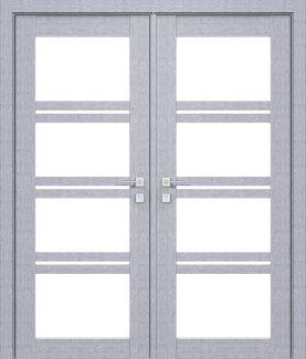 Двери двустворчатые Modern Quadro Родос дуб сонома