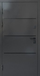 Входная дверь Трек Форт-М металл 8019 / МДФ дуб табак
