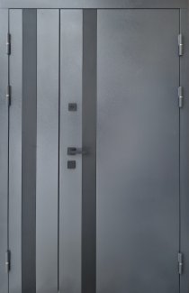 Входная дверь Вега 1200 Форт-М металл 7024 / МДФ оксид тёмный