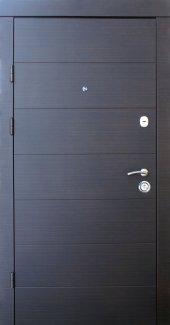 Входная дверь Премиум Горизонталь Qdoors венге темный горизонт / венге темный горизонт