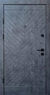Вхідні двері Преміум Некст Qdoors мармур темний / бетон бежевий