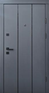 Входная дверь Премиум Вертикаль-АК Qdoors антрацит / грей софт