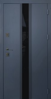 Входная дверь Стрит-2К Флай Qdoors металл антрацит 7021 / МДФ белая шагрень