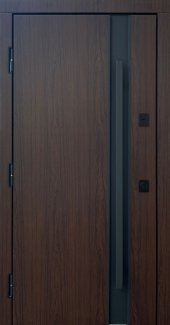 Вхідні двері Макс Стронг плівка на металі дуб 23 / білий атлас vin