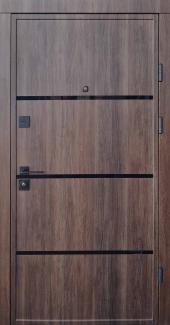 Вхідні двері Ультра Аккорд-Ас Qdoors дуб тютюн / біле дерево