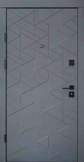 Вхідні двері Ультра Фрост Qdoors гріфель структура софт / біле дерево