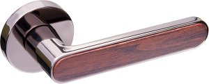 Ручки Barium Gavroche BN/BO чорний мат нікель / коричневий дуб
