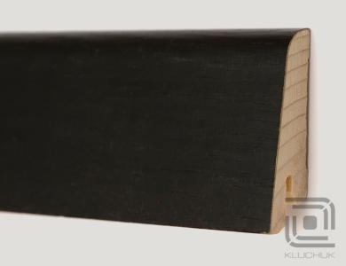 Плінтус скошений рустік 80 дерево шпон Дерево дуб чорний